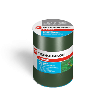 ТЕХНОНИКОЛЬ Лента-герметик NICOBAND зеленый 3м х 15см ГП (коробка 8 рулонов) (343830)