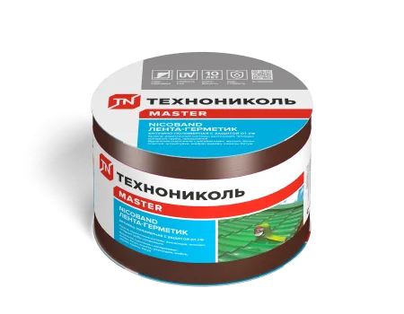 ТЕХНОНИКОЛЬ Лента-герметик NICOBAND коричневый 10м х 10см ГП (коробка 3 рулона) (343833)