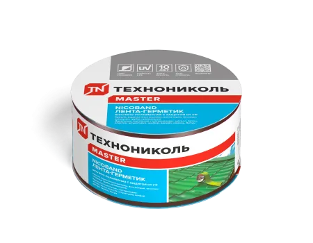 ТЕХНОНИКОЛЬ Лента-герметик NICOBAND коричневый 10м х 7,5см ГП (коробка 4 рулона) (343837)
