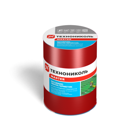 ТЕХНОНИКОЛЬ Лента-герметик NICOBAND красный 3м х 15см ГП (коробка 8 рулонов) (343848)
