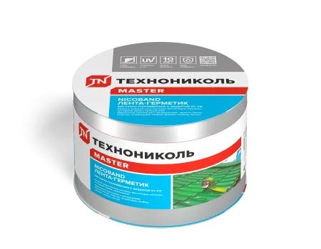 ТЕХНОНИКОЛЬ Лента-герметик NICOBAND серебристый 10м х 10см ГП (коробка 3 рулона) (343851)