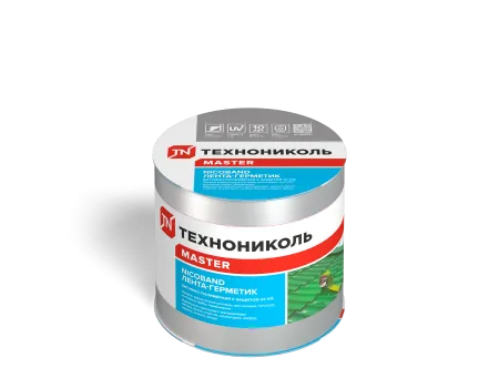 ТЕХНОНИКОЛЬ Лента-герметик NICOBAND серебристый 3м х 10см ГП (коробка 12 рулонов) (343856) ТЕХНОНИКОЛЬ Лента-герметик NICOBAND серебристый 3м х 10см ГП (коробка 12 рулонов) (343856)