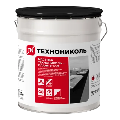 ТЕХНОНИКОЛЬ Мастика ТЕХНОНИКОЛЬ Пламя Стоп (ведро, 20 кг) (068243)