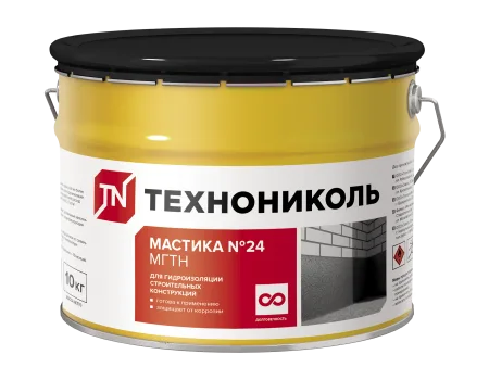 ТЕХНОНИКОЛЬ Мастика гидроизоляционная №24 (МГТН), ведро 10 кг (224506)