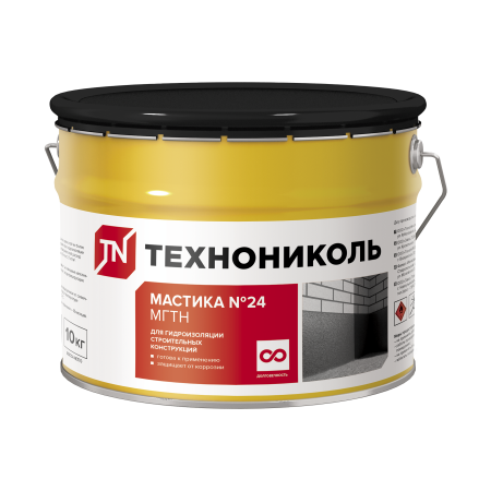 ТЕХНОНИКОЛЬ Мастика гидроизоляционная №24 (МГТН), ведро 10 кг (224506)