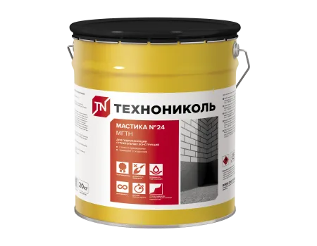 ТЕХНОНИКОЛЬ Мастика гидроизоляционная №24 (МГТН), ведро 20 кг (224507)