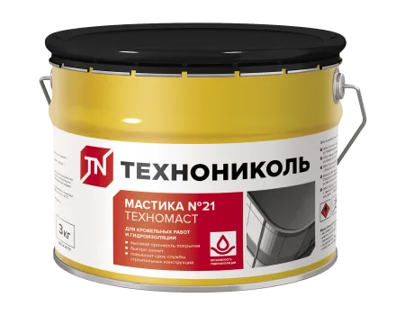 ТЕХНОНИКОЛЬ Мастика кровельная  №21 (Техномаст), ведро 3 кг (4 шт) (224515)