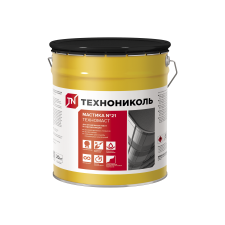 ТЕХНОНИКОЛЬ Мастика кровельная Техномаст №21, ведро 20 кг (224517)