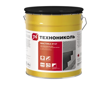 ТЕХНОНИКОЛЬ Мастика приклеивающая №27, ведро 22 кг (351220) ТЕХНОНИКОЛЬ Мастика приклеивающая №27, ведро 22 кг (351220)