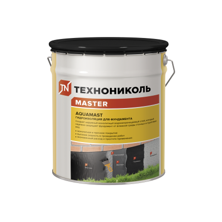 ТЕХНОНИКОЛЬ Мастика битумная AquaMast ведро 18кг (393547)