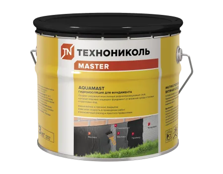 ТЕХНОНИКОЛЬ Мастика битумная AquaMast, ведро 3 кг (420915)