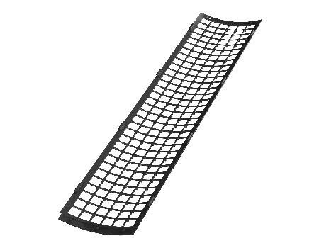 ТЕХНОНИКОЛЬ ТН ПВХ решетка желоба защитная (0,6 пог.м.), черный, шт. (073495)