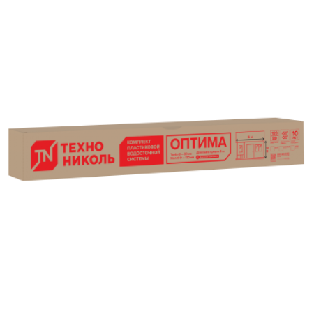 ТЕХНОНИКОЛЬ ТН комплект водосточной системы ОПТИМА для ската 6 м (труба 1,5м), белый (110737)
