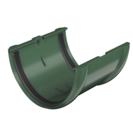 ТЕХНОНИКОЛЬ ТН ПВХ 125/82 мм, соединитель желоба, Зеленый RAL 6005 (425677)