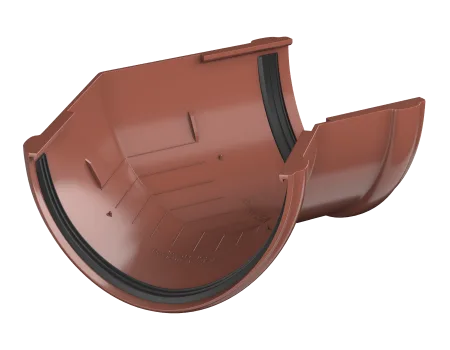 ТЕХНОНИКОЛЬ ТН ПВХ 125/82 мм, угол желоба 135°, Красный 8004 (425856)