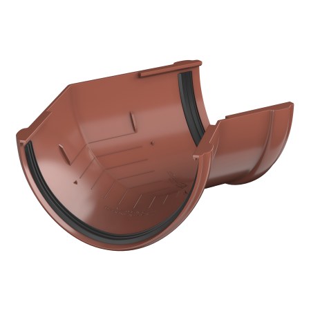 ТЕХНОНИКОЛЬ ТН ПВХ 125/82 мм, угол желоба 135°, Красный 8004 (425856)