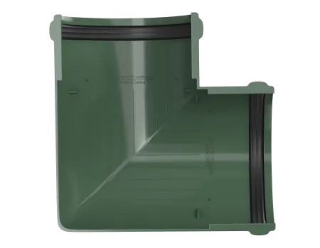 ТЕХНОНИКОЛЬ ТН ПВХ D125/82 мм угол желоба 90° Зеленый RAL 6005 (425858) ТЕХНОНИКОЛЬ ТН ПВХ D125/82 мм угол желоба 90° Зеленый RAL 6005 (425858)