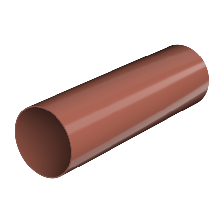 ТЕХНОНИКОЛЬ ТН ПВХ 125/82 мм, водосточная труба пластиковая (3 м), красный (563121)