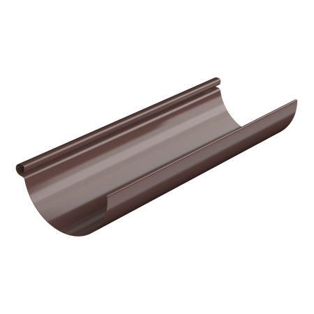 ТЕХНОНИКОЛЬ ТН МВС 125/90 мм, водосточный желоб металлический (3 м), коричневый (617442)