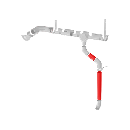 ТЕХНОНИКОЛЬ ТН МВС 125/90 мм, водосточная труба металлическая (3 м), белый (617465)