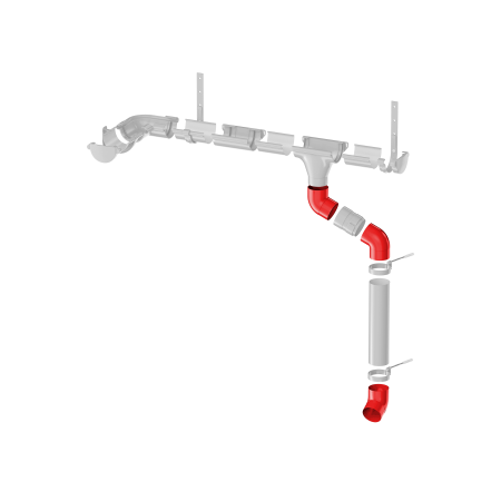 ТЕХНОНИКОЛЬ ТН МАКСИ 152/100 мм, колено трубы 67°, Белый (638423)