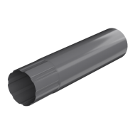 ТЕХНОНИКОЛЬ ТН МВС 125/90 мм, водосточная труба металлическая (1 м), Графитово-серый (684480)