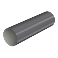 ТЕХНОНИКОЛЬ ТН МАКСИ 152/100 мм, водосточная труба пластиковая (1 м),  Графитово-серый (685169)