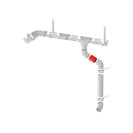 ТЕХНОНИКОЛЬ ТН МАКСИ 152/100 мм, муфта трубы, Антрацит 9005 (694315)