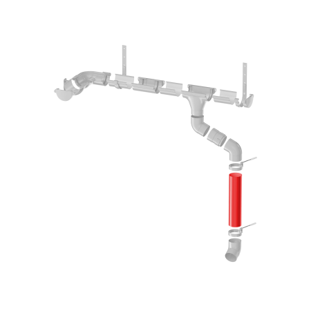 ТЕХНОНИКОЛЬ ТН МАКСИ 152/100 мм, водосточная труба пластиковая (1 м),  Антрацит 9005 (694317)