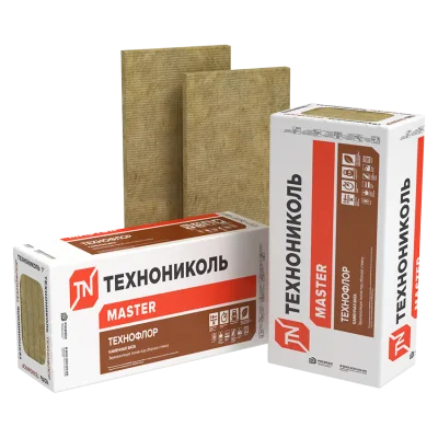 ТЕХНОНИКОЛЬ Звукоизоляция ТЕХНОФЛОР СТАНДАРТ, 1200Х600Х30 мм, (8 плит, 5,76 кв. м) (032668)