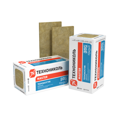 ТЕХНОНИКОЛЬ Звукоизоляция ТЕХНОАКУСТИК, 1200х600х50 мм, (12 плит, 8,64 кв.м) (376358)