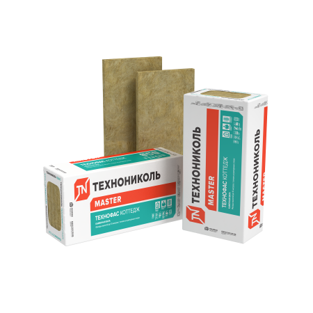 ТЕХНОНИКОЛЬ Утеплитель ТЕХНОФАС КОТТЕДЖ, 1200х600 мм Толщина  плиты, мм; Кол-во в упаковке; Площадь, м250; 6 плит; 4,32 (495005)