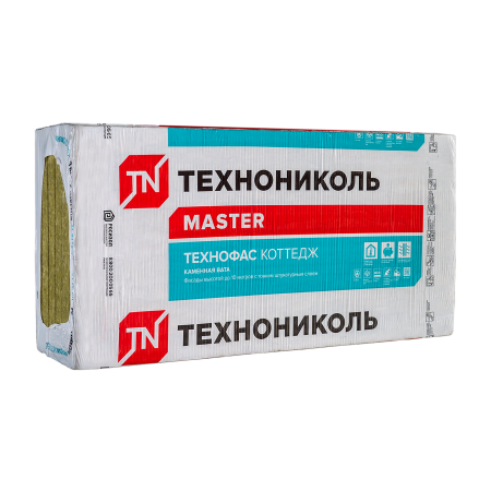 ТЕХНОНИКОЛЬ Утеплитель ТЕХНОФАС КОТТЕДЖ, 1200х600 мм Толщина  плиты, мм; Кол-во в упаковке; Площадь, м250; 6 плит; 4,32 (495005)